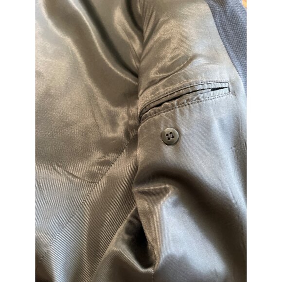 Oscar De La Renta wool cashmere Gray plaid two button dress coat size 40S - Picture 4 of 5